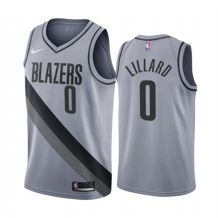 Maillot Basket Portland Trail Blazers Damian Lillard 0 2020-21 Earned Edition Swingman - Homme
